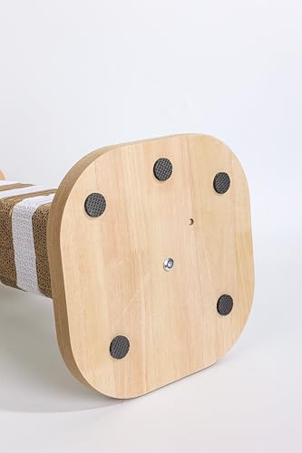 Cat Scratching Post for Indoor Cats, 23.6 Inch Tall Cardboard Cat Scratcher Pad for Kittens & Cats, Multi Surface Scratching Board, Easy Assembly, Protects Furniture