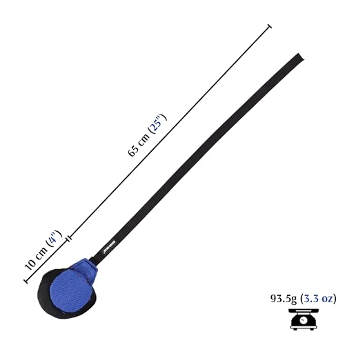 Dingo Gear Dog Ball with Long Handle, French Linen, Blue 29 in - color: Blue-Black