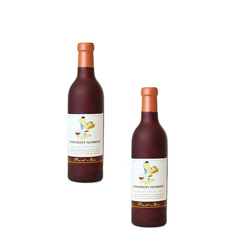 SILLY SQUEAKERS Tuffy 2 Pack Grrrobert Slobbery Wine Bottle Dog Toys: Squeaky Dog Toy, Washable and Floats, Vinyl Construction - color: 2PK Red Groobert Slobbery Wine Bottle