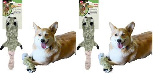 SPOT Skinneeez Raccoon 14 Inch Stuffing-Free Plush Dog Toy – Soft, Mess-Free Toy with One Squeaker for Small & Medium Dogs, Best for Light to Moderate Chewers (Pack of 2) - style: Mini Raccoon