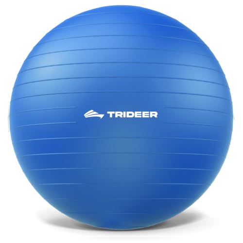 Trideer Yoga Ball for Exercise, Pregnancy, Exercise Ball, Pump Included - color: Royal Blue, size: M(19-22ines/48-55cm)