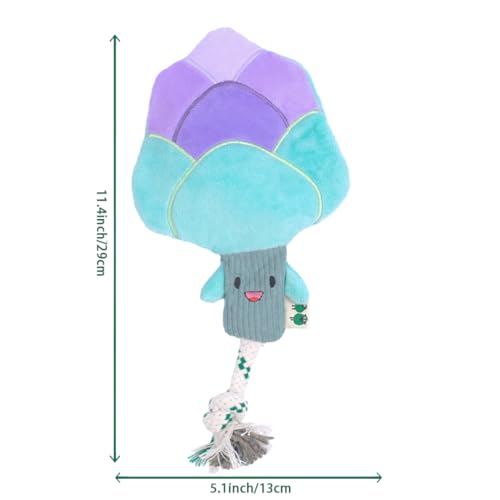Green Sheep Interactive Plush Dog Toy, No Stuffing Squeaky Toy with Recycled Cotton Rope for Medium to Large Dogs, Chew Toy, Asparagus - color: Asparagus（M）