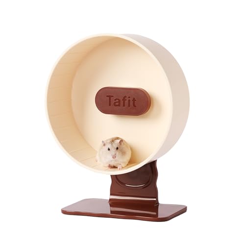 Super‑Silent Hamster Exercise Wheel – 8.66‑inch Quiet Running Spinner - color: Mousse White, size: 8.7inch