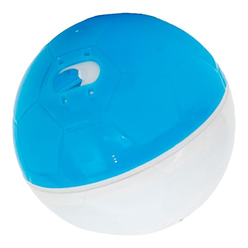 amicus Mini- Treat Dispensing Pets Toys Crazy Ball - PetsTreat Ball, Interactive Dog Feeder, Enrichment Toy for Pets Treat Dispensing, Interactive Pets Toys - Adjustable - Blue&White, 100g/3.5 oz - color: Blue & White, size: 100g
