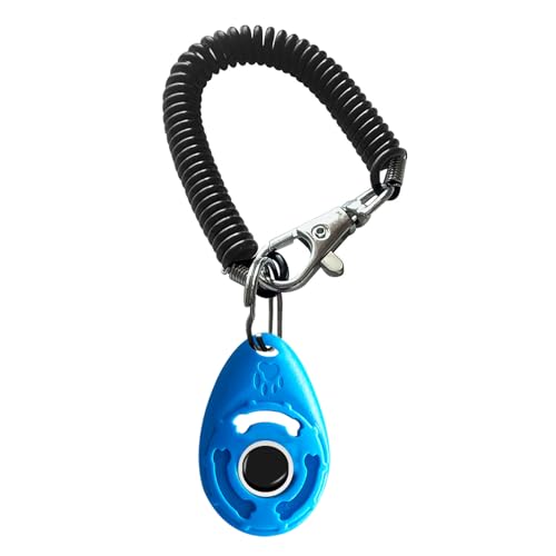 ith Adjustable Wrist Strap - Positive Reinforcement Clicker for Dogs, Cats, Puppies(Blue)