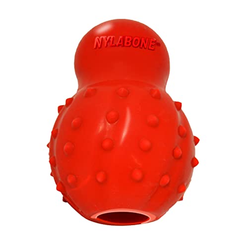 Nylabone Strong Chew Rubber Stuffable Cone Treat Toy, Bacon Flavor, Large - color: Red, size: Large