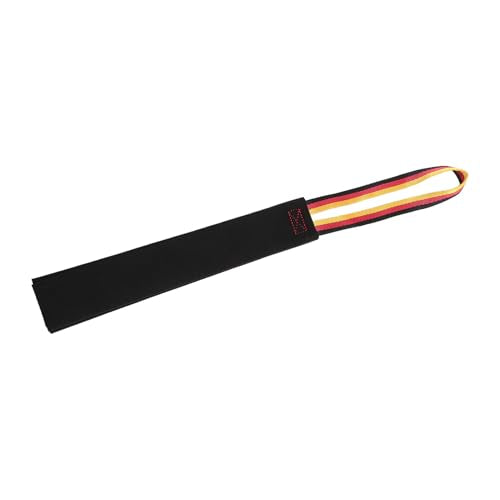 Dog Bite Rag Leather Tug Toy with Handle for Training