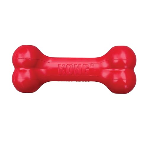 KONG Goodie Bone, Natural Rubber Treat-Dispensing Toy, Red, for Small Dogs - size: Small (Pack of 1)