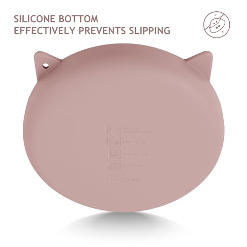 Coomazy Slow Feeder Cat Bowl Silicone Pet Puzzle Feeder for Slow Eating - color: Pink