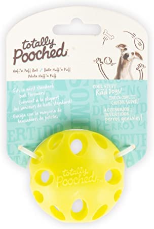 Messy Mutts Totally Pooched Huff n Puff Ball, 3.1 Inch, Puzzle, Green - color: Green