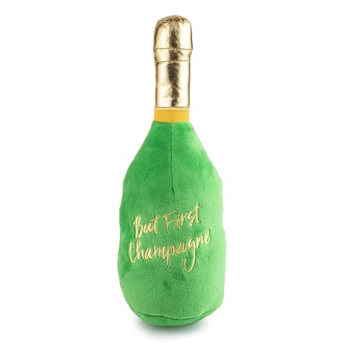 Haute Diggity Dog Woof Clicquot Classic Plush Dog Toy Wine Parody Chew Toys - color: Clicquot Classic (Green), size: One Size