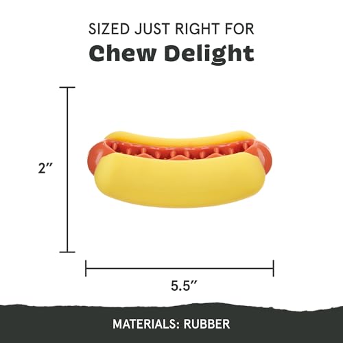 BarkBox Treat Meat Hot Dog Dog Toy - Toy for Medium Dogs - color: Treat Meat Hotdog-Medium