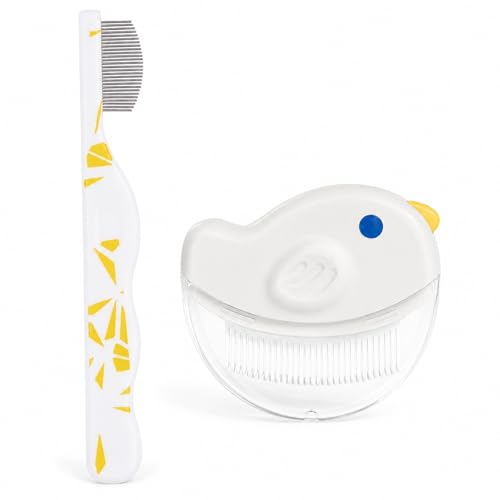 2 Pack Pet Eye Face Comb, Cat Shedding Brush for Dogs Cats, White - color: White