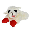 Multipet Lamb Chop Dog Plush Toy - Squeaky Toy - size: 6", style: White