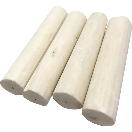 5500 Natural Sola Log PK4 - Handcut Sola Wood Bird Foot Toys, Lightweight - color: Sola Logs no Bark, size: Pack 4