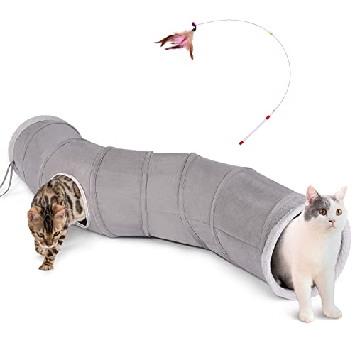 Ownpets S-Shape Cat Tunnel Toy 48"L x 10"D, for Cats, Puppies & Small Pets - size: 10 Inches in Diameter