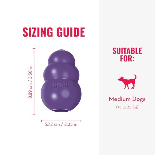 KONG Senior, Gentle Natural Rubber Stuffable Dog Toy, for Medium Dogs - size: Medium (Pack of 1)