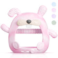 akolik Baby Teething Toys,Teething Relief Teether Toys for Babies 3-6-9-12 Months,Silicone Teething Mitten Toys,Anti Dropping Wrist Hand Teethers Baby Chew Toys,Baby Essentials(Pink) - color: Pink