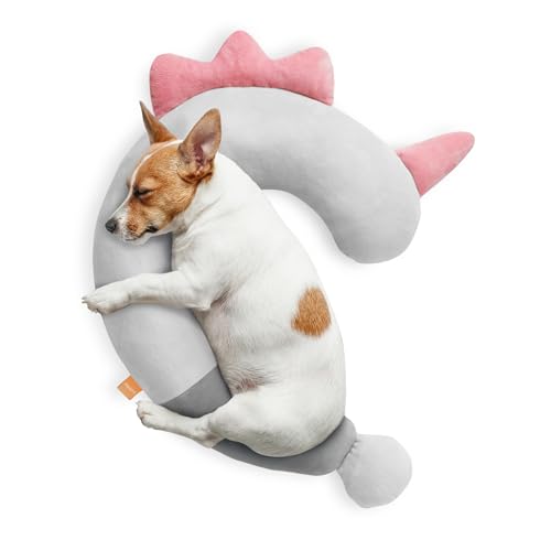 HiPetpy Dog Pillow-Soft Neck Pillows for Dogs, Washable Dog Calming Pillow - color: Pink
