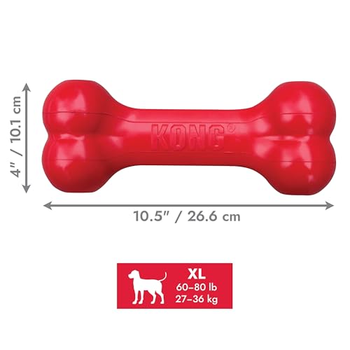 KONG Goodie Bone, Natural Rubber Treat Toy, Red, for Extra Large Dogs - size: X Large (Pack of 1)