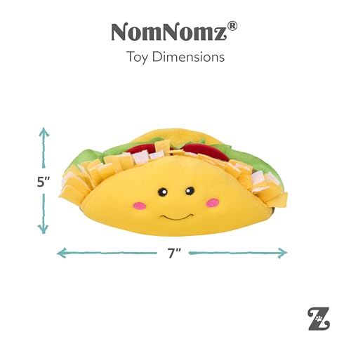 ZippyPaws NomNomz Dog Squeaky Toys to Keep Them Busy, Pet Products - Taco - color: Taco