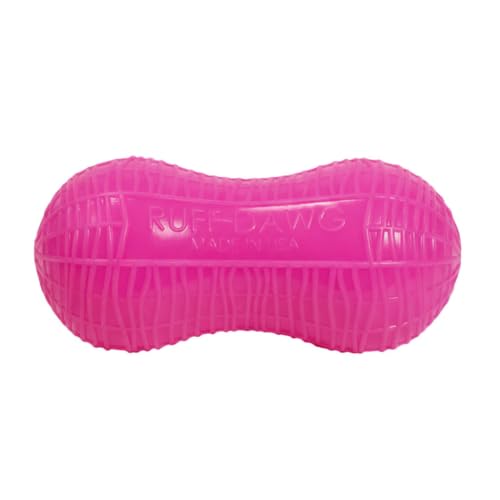 Ruff Dawg Ruff-Flex Weenut Treat-Fillable Dog Toy, SM, Pink - color: Pink, size: SM – 4.65"