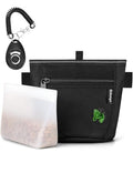 Gobeigo 2 Cup Dog Treat Pouch with Silicone Insert Bag& Clicker(Raven) - color: B-Raven