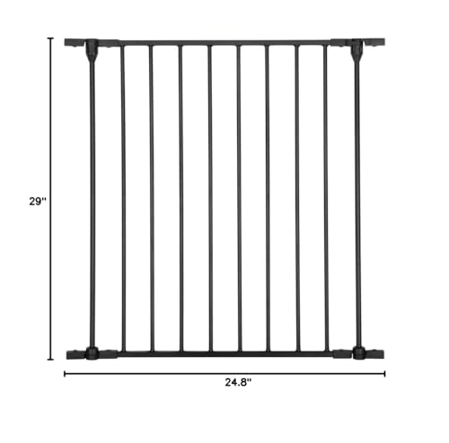 Bonnlo Tall Gate One-Panel Extension, Black - color: Black, style: 24.8 Inch L x 29 Inch H(1-Panel)