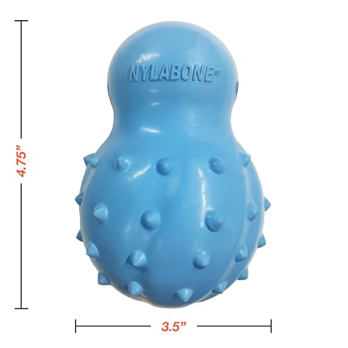 Nylabone Strong Chew Rubber Stuffable Cone Treat Toy, Bacon Flavor, X-Large - color: Blue, size: X-Large