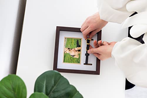 Pearhead Pet Collar Keepsake Picture Frame, Espresso - color: Espresso Collar Frame