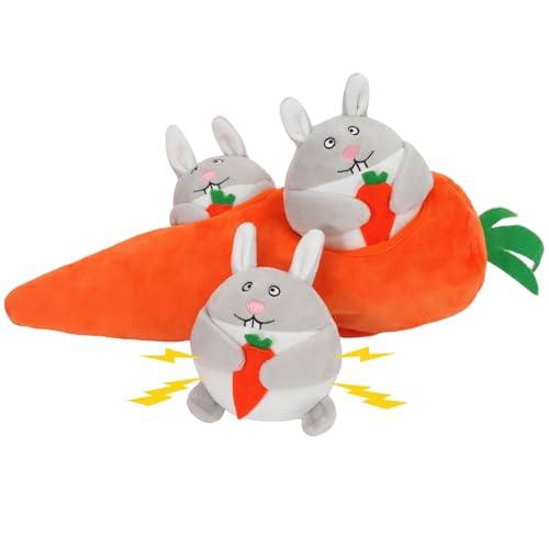 IFOYO Hide and Seek Dog Puzzle Toys, Plush Interactive Puppy Toys for Small, Medium Dogs, Easter Puppy Essentials - style: Rabbit