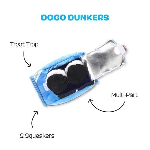 BarkBox Dogo Dunkers Plush Dog Toy - for Extra Small to Medium Dogs - color: Dogo Dunkers
