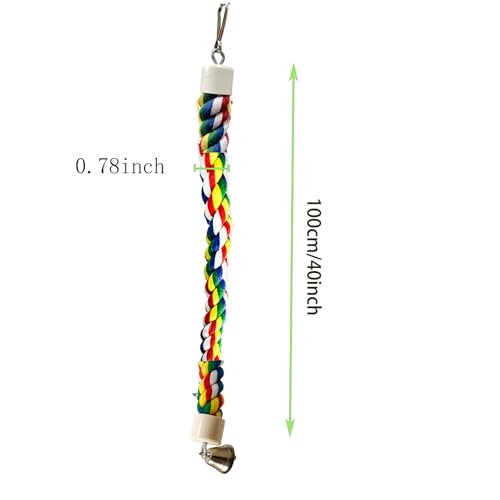 Bird Rope Perch & Birds Swing Set, 40''/60''/79''