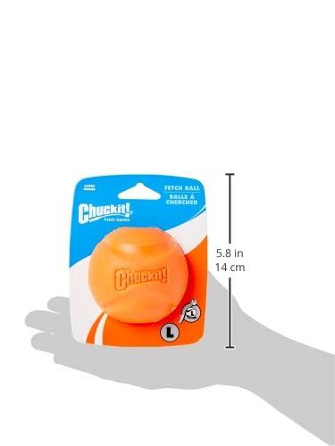 Chuckit! High-Bounce Rubber Fetch Ball Dog Toy, Large 3in, for Big Dogs - color: Multi, size: Large (Pack of 1)