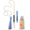 Chasing Tails Flirt Pole for Small Dogs - 26 Inch with 70 Inch Rope and Two Toys -Interactive Play Equipment for Small and Medium Breeds - Durable and Fun Exercise Tool for Active Pets - size: Pole - 26 Inch