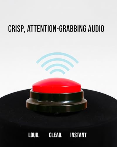 Dog Talk Buttons Voice Recording Button for Communication and Pet Training 30-Second Record & Playback Talking Button for Study, Office, Family, and Kids (red, one) - color: red