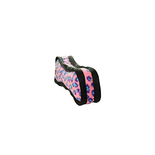 TUFFY® 2 Pack Ultimate Bone Ultra Durable Plush Dog Toy - color: 2PK Pink Leopard Bone