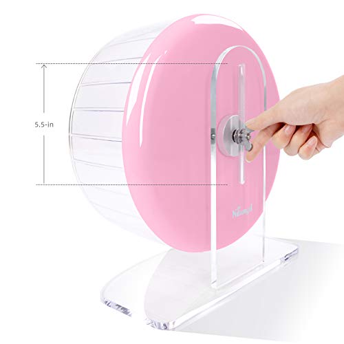 Niteangel Super-Silent Hamster Exercise Wheels: Quiet 11 inch Running Wheel - color: Pink, size: Large