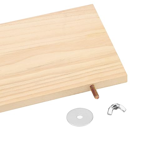 Wontee Bird Perch Stand Wooden Platform for Cockatiels Conures Rats Gerbils Chinchillas Squirrels (M) - size: M