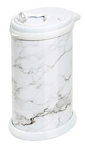 Ubbi Stainless Steel Diaper Pail, No Special Bags, Odor-Locking, Marble - color: Marble