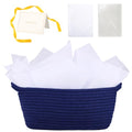 woric Navy Blue Baskets for Gifts Empty Small Woven Gift Basket - color: Navy Blue
