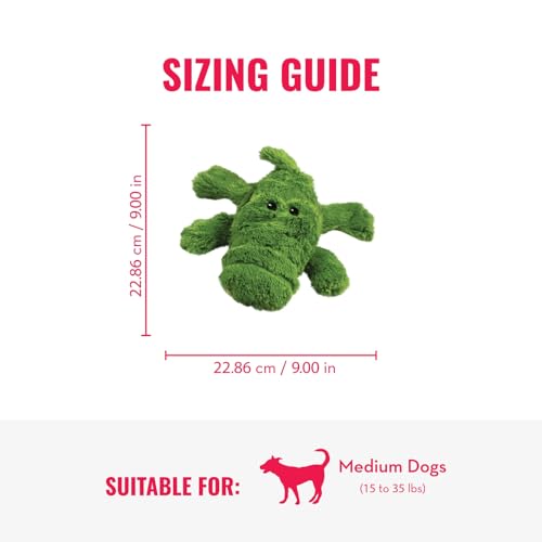 KONG Cozie Ali Alligator and SqueakAir Balls, 3 Pack, for Medium Dogs - size: Medium