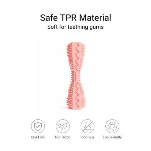 Puppy Chew Toys 6 Pack, Soft TPR Teething Set for Small Dogs, Pink - color: Pink