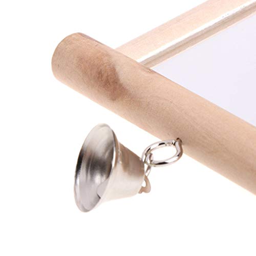 Litewoo Bird Mirror with Bell Parrot Swing Interactive Play Toys, 2PC - color: Bird Mirror with Bell-2PCS