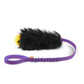 HOWGO Bungee Dog Toy, 100% Sheepskin Tug Rope (Purple, w/Rubber Ball) - color: Purple, size: Long With Rubber Ball