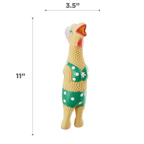 Outward Hound Squawkers Squeaky Latex Dog Toy, Grandma Hippie, 11.3" - color: Grandma Hippie Chick, size: Large