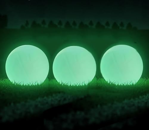 Glow in the Dark Spike Replacement Balls, Luminous Ball at Night - style: 3x Glow Balls with Pump