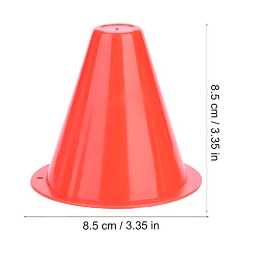 10-Pack Football Training Cones, Bracket Accessories, Obstacle Marking Set - color: Red