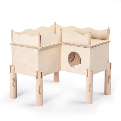 Niteangel Set of Beech Stilts for Elevating & Safely Setting Niteangel Multi-Chamber Series Maze House (Set of 5 Stilts (5.9'' H)) - size: Set of 5 Stilts (5.9'' H)