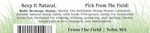 From The Field | Shelby Refillable Hemp Mouse Catnip Toy for Cats |USA-Made - color: Refillable Shelby